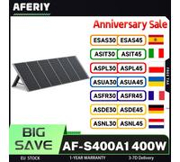 AFERIY Panneau solaire portable pliable AF-S400A1 400W, taux de conversion énergétique de 23%, étanche IP65, silicium monocristallin, facile à utiliser AF-S400A1