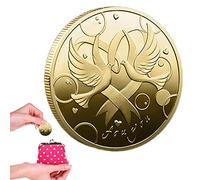 Aferzov Pièces commémoratives d'amour, Inséparable Rond ne jamais être la pièce, Lucky Coins Romance Couple Collection Cadeaux d'art pour Elle/Lui, Mari, épouse, Partenaire
