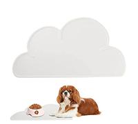 Aferzov Tapis de gamelle en Silicone pour Chien - Tapis d'alimentation en Silicone en Forme de Nuage pour Plateau de Nourriture pour Animaux de Compagnie avec Bord Anti-éclaboussures,Napperons de