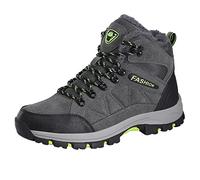 ??Afety Boots Hommes Couple Modèles Hommes D'âge Moyen Personnes Âgées Haut Plus Velours Épaissi Antidérapant Confortable Chaussures en Coton Chaud Alpinisme Sports Bottes De Neige ??aterproof