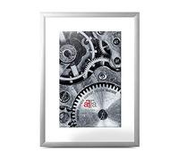 aFFa frames, Alu, Cadre Photo Aluminium, Facile à Nettoyer, Rectangle, Avec Façade en Verre Acrylique, Argent Mat, 15x20 cm