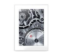 aFFa frames, Alu, Cadre Photo Aluminium, Facile à Nettoyer, Rectangle, Avec Façade en Verre Acrylique, Blanc, 62x93 cm