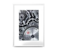 aFFa frames, Alu, Cadre Photo Aluminium, Facile à Nettoyer, Rectangle, Avec Façade en Verre Acrylique, Blanc, 40x60 cm