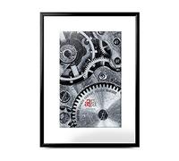 aFFa frames, Alu, Cadre Photo Aluminium, Facile à Nettoyer, Rectangle, Avec Façade en Verre Acrylique, Noir, A3, 29,7x42 cm