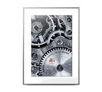 aFFa frames, Alu, Cadre photo en aluminium, facile à nettoyer, Rectangle, avec façade en verre acrylique, Silver Mat, 61x91,5 cm