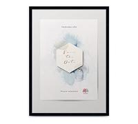 aFFa frames Cadre Photo 24x30 cm - Cadre MDF Hekla avec Verre Acrylique et dos HDF - Cadres pour Photos Certificats Affiches Noir