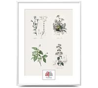 aFFa frames Cadre Photo 60x80 cm - Cadre en Plastique Design Classique avec Verre Acrylique et dos HDF - Cadres pour Photos Certificats Affiches Blanc