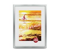 aFFa frames, California, Cadre photo en plastique, Light, Rectangle, avec façade en verre acrylique, dos HDF, Silver, 30x40 cm