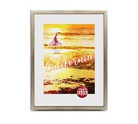aFFa frames, California, Cadre photo en plastique, Rectangle, Façade en verre acrylique, Fond HDF, Argent Chaud, A4, 21x29,7 cm