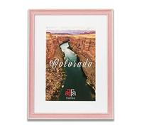 aFFa frames, Colorado, Cadre Photo Plastique, Léger, Sûr, Rectangle, Avec Face en Verre Acrylique, Dos HDF, Rose, A4, 21x29,7 cm
