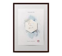 aFFa frames, Hekla, Cadre photo en MDF rectangulaire facile d'entretien avec façade en verre acrylique, Wengé 24x30 cm