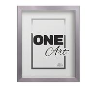 aFFa frames, Hekla, Cadre photo MDF, facile à nettoyer, Rectangle, avec façade en verre acrylique, Argent, 24x30 cm