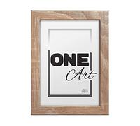 aFFa frames, Hekla, Cadre photo MDF, facile à nettoyer, rectangle, avec façade en verre acrylique, chêne clair, 15x20 cm