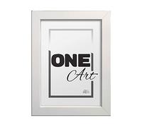 aFFa frames, Hekla, cadre photo MDF, facile à nettoyer, rectangulaire, avec façade en verre acrylique, blanc, A4, 21x29,7 cm