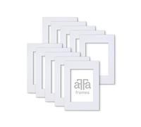 aFFa frames Passe Partout | Tapis D'image Minimaliste Pour Exposer Vos Photos, Posters, Diplômes | Carton, Blanc, 18x24 cm | Ensemble de 10