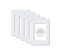 aFFa frames Passe Partout | Tapis D'image Minimaliste Pour Exposer Vos Photos, Posters, Diplômes | Carton, Blanc, 15x21 cm | Ensemble de 5
