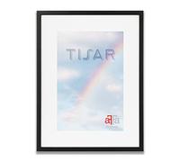 aFFa frames, Tisar, Cadre photo en bois, Light, Rectangle, avec façade en verre acrylique, Noir, 40x50 cm