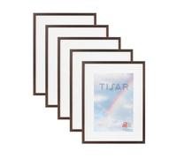aFFa frames, Tisar, Lot de 5 Cadre photo en bois, Light, Rectangle, Avec façade en verre acrylique, Bronzé, A3, 29,7x42 cm