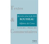 Affaires de Corse - Jean-Jacques Rousseau - Vrin - broché - Essai