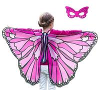 AffeGifts Ailes de Papillon Enfant, Grand Costume de Papillon pour Enfants 4-10 Ans, Cape Douce de Princesse, Châle Fantaisie pour Halloween