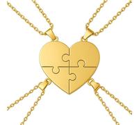 AffeGifts meilleur ami collier, collier d'amitié pour cadeaux de meilleur ami en forme de cœur pour l'anniversaire de Noël BFF cadeau de famille pour les adultes les enfants