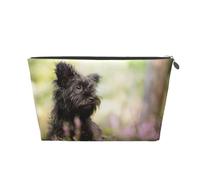 Affenpinscher Lawn Chiens Noirs Monkey Terrier, Trousse de Toilette Trousse de Maquillage Sac à cosmétiques Trousse de Toilette de Voyage Portable