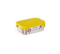 Affenzahn Boîtes à goûter en acier inoxydables Inclus boîte à goûter avec couvercle en silicone, sans BPA, passe au lave-vaisselle Tigre - Jaune