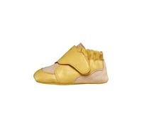 Affenzahn Chausson bébé Cuir Crawly Chaussures en Cuir pour bébés, Filles et garçons, à Scratch, Souples, Flexibles et antidérapantes Girafe - Jaune