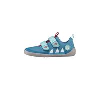 Affenzahn Lucky Chaussures pieds nus en coton avec fermeture Velcro Végétalien Antidérapantes Flexible Réfléchissantes pour l'été Taille 21-32, Requin bleu clair, 29 EU