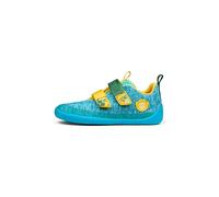 Affenzahn Chaussure Pieds Nus Pull Happy avec Fermeture en Arrache, Vegan, Antidérapant, Flexible, Réfléchissant, Très léger, dans les Tailles 21-32, Ours créatif turquoise, 29 EU