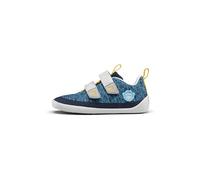 Affenzahn Chaussure Pieds-Nus Textile Happy Chaussures Vegan à Scratch, antidérapantes, Flexibles, réfléchissantes et Ultra-légères, Taille 21-35 Manchot - Bleu