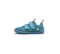 Affenzahn Chaussure Pieds-Nus Textile Happy Chaussures Vegan à Scratch, antidérapantes, Flexibles, réfléchissantes et Ultra-légères, Taille 21-35 Requin - Bleu