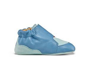 Affenzahn - Kid's Krabbelschuh Leder Crawly - Chaussures minimalistes - EU 18/19 - shark / blue