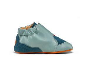 Affenzahn - Kid's Krabbelschuh Leder Crawly - Chaussures minimalistes - EU 22/23 - bunny / petrol