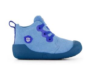 Affenzahn - Kid's Lauflerner Leder Starty - Chaussures minimalistes - EU 21 - shark / blue