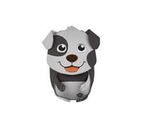 Affenzahn Petit Ami Chien - Gris | Sac à dos ergonomique pour enfants de 1 à 3 ans avec éléments réfléchissants, tire-langue et étiquette nominative
