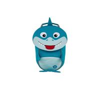 Affenzahn Petit Ami Requin - Bleu | Sac à dos ergonomique pour enfants de 1 à 3 ans avec éléments réfléchissants, tire-langue et étiquette nominative