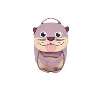 Affenzahn Petit Ami Sac à dos ergonomique pour enfants de 1 à 3 ans, réfléchissant avec tire-langue et étiquette nominative Loutre - Marron