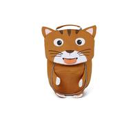 Affenzahn Petit Ami Sac à dos ergonomique pour enfants de 1 à 3 ans, réfléchissant avec tire-langue et étiquette nominative Chat - Marron