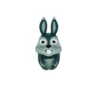 Affenzahn Petit Ami Sac à Dos Ergonomique pour Enfants de 1 à 3 Ans, réfléchissant avec Tire-Langue et étiquette Nominative Lapin - Gris