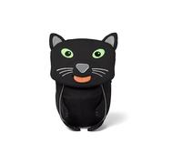 Affenzahn Petit Ami Sac à dos ergonomique pour enfants de 1 à 3 ans, réfléchissant avec tire-langue et étiquette nominative Panthère - Black
