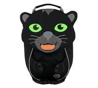 Affenzahn Petit Ami Sac à dos ergonomique pour enfants de 1 à 3 ans, réfléchissant avec tire-langue et étiquette nominative Panthère - Black