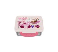 Affenzahn Porte-repas en acier inoxydable avec compartiment séparé, lavable au lave-vaisselle, avec motif coloré Monde fantastique - Rose