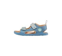 Affenzahn Sandales Airy en cuir avec fermeture Velcro, antidérapantes, flexibles, aérées, légères pour l'été, pointure 21-32, Requin bleu clair, 28 EU