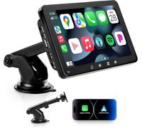 Affichage Automatique Compatible Avec Carplayy Et Android Auto, Radio Sans Fil Connectée, Écran Tactile Ips 7 Pouces 1080P Portable Android Carplay, Assistant Siri (7 Pouces)[X1536]