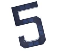 Affichage d'adresse LED économe en énergie avec fonction d'éclairage automatique et construction résistante à l'eau pour l'identification du numéro de maison ABS solaire