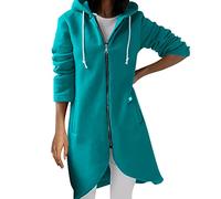 Affichage de la facture mensuelle pour mon compte Sweatshirt Irrégulière Longue Fermeture éclair Streetwear Manteau Femme Manches à Capuche Cause Couleur Ourlet Pull Solide Manteau Femme Manteau Pluie