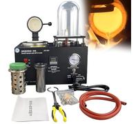 Affichage de la machine de coulée et de fusion sous vide 1500 W, raffinage à haute température, four de fusion électrique numérique de 2000 ℉ avec creuset en graphite, outil de moulage de bijoux,1L