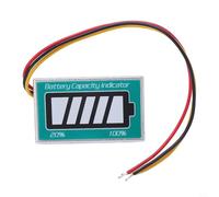 Affichage de la puissance de la batterie, indicateur de contrôle de la capacité du compteur de tension, panneau de batterie au lithium, jauge de niveau d'énergie, lecture numérique (12 V)