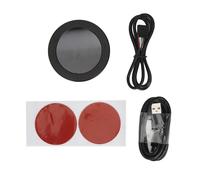 Affichage de la température PC IPS 2,1 pouces pour systèmes de refroidissement par eau AIDA64 Moniteur secondaire de données CPU PC rond de type C avec câble 9 broches (Noir)